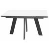 Стол DikLine SKM140 Керамика Mono white (белый матовый)/подстолье черное/опоры черные (2 уп.) | Интернет магазин мебели и декора LifeDekor