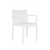 Стул Turn, белый пластик с подлокотниками | Интернет магазин мебели и декора LifeDekor
