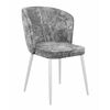 Стул DikLine 347 M13 светло-серый, ножки белые | Интернет магазин мебели и декора LifeDekor