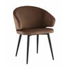 Стул с подлокотниками Codo велюр коричневый | Интернет магазин мебели и декора LifeDekor