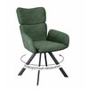 Стул DikLine 501 поворотный SB1 зеленый, ножки черные | Интернет магазин мебели и декора LifeDekor