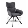 Стул DikLine 501 поворотный SB5 серый, ножки черные | Интернет магазин мебели и декора LifeDekor