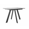 Стол DikLine DKD120, керамика 120(160)х80, мрамор серый матовый, опоры черные (2 уп.) | Интернет магазин мебели и декора LifeDekor