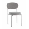 Стул Бриф SN велюр серый каркас светло-серый муар | Интернет магазин мебели и декора LifeDekor