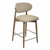 Стул полубарный Lucas 3 латте букле ножки цвета орех | Интернет магазин мебели и декора LifeDekor
