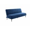 Baccara диван-кровать трехместный прямой без подлокотников, бархат синий 29 | Интернет магазин мебели и декора LifeDekor