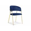 Стул на металлокаркасе Kamelia dark blue / gold | Интернет магазин мебели и декора LifeDekor