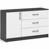 Комод «Чикаго» 1д3ящ Антрацит/Белый | Интернет магазин мебели и декора LifeDekor