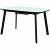 Стол «Валенсия» 130x80, стекло Opti белое/черный | Интернет магазин мебели и декора LifeDekor