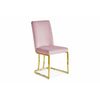 Стул обеденный Пресли DX-2055, 45х44х92, пыльная роза/золотой | Интернет магазин мебели и декора LifeDekor
