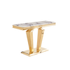 Стол-консоль Адамант IST-804,120х40х78 см, небесный белый/золотой | Интернет магазин мебели и декора LifeDekor