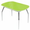 Стол «Ривьера» мини 90x60 стекло зеленый, опоры хром | Интернет магазин мебели и декора LifeDekor