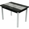 Стол «Шанхай» Каре 110x74см, черно-белый, хром | Интернет магазин мебели и декора LifeDekor