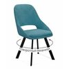 Стул DikLine 247 поворотный, AN12 бирюза, ножки черные | Интернет магазин мебели и декора LifeDekor
