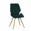 Стул Liam c поворотно-возвратным механизмом, зеленый велюр/матовое золото | Интернет магазин мебели и декора LifeDekor