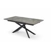 Стол DiklLine KZ180 керамика мрамор серый С35 глянец/опоры черные (2 уп) | Интернет магазин мебели и декора LifeDekor