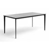 "Малага" обеденный стол из HPL 160х80см, цвет "серый гранит", каркас черный | Интернет магазин мебели и декора LifeDekor