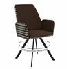 Стул DikLine 293 поворотный SB3/A2 шоколад, ножки черные | Интернет магазин мебели и декора LifeDekor