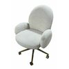 Кресло офисное Клауд PRO BS1239-WT, белый крем/золото | Интернет магазин мебели и декора LifeDekor