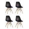 Стул Eames Style DSW черный x4 (разборный каркас) | Интернет магазин мебели и декора LifeDekor