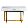 Стол-консоль Гарда-1 P-MJ-003, 120х40х76 см, белый/золото | Интернет магазин мебели и декора LifeDekor