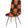 Стул «Бордо» двухцветный оранжево-коричневый, паук хром | Интернет магазин мебели и декора LifeDekor