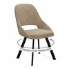 Стул DikLine 247 поворотный, AN18 бежевый, ножки черные | Интернет магазин мебели и декора LifeDekor