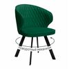 Стул DikLine 249 поворотный, K13 изумруд, ножки черные | Интернет магазин мебели и декора LifeDekor