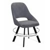 Стул DikLine 247 поворотный, AN15 серый, ножки черные | Интернет магазин мебели и декора LifeDekor