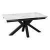 Стол DikLine SFE140 Керамика Tianshan White (белый полуглянец)/подстолье черное/опоры черные (2 уп.) | Интернет магазин мебели и декора LifeDekor