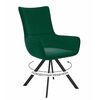 Стул DikLine 289 поворотный K13 изумруд, ножки черные | Интернет магазин мебели и декора LifeDekor
