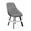 Стул DikLine 246 поворотный, AM14 серый, ножки черные | Интернет магазин мебели и декора LifeDekor