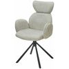 Стул VARDY 360 град.поворот. Brego-31 Бежевый, ткань/ 7525-01 Бежевый, велюр/Черный, ®DISAUR | Интернет магазин мебели и декора LifeDekor