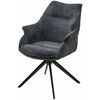 Стул OVE 360 град. поворот. RAVEN18 Серый, ткань / Черный, ®DISAUR | Интернет магазин мебели и декора LifeDekor