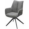 Стул PONTUS 360 град. поворот. KN01-03 Серый/ BZ1046-02 Темно-серый/ Черный, ®DISAUR | Интернет магазин мебели и декора LifeDekor