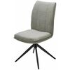 Стул YOHAN 360 град. поворот. KN01-04 Светло-серый, ткань / Черный, ®DISAUR | Интернет магазин мебели и декора LifeDekor