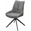Стул OSKAR 360 град. поворот. KN01-03 Серый/ BZ1046-02 Темно-серый/ Черный, ®DISAUR | Интернет магазин мебели и декора LifeDekor