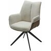 Стул PONTUS 360 град. поворот. KN01-05 Бежевый/ BZ1046-21 Коричневый/ Черный, ®DISAUR | Интернет магазин мебели и декора LifeDekor