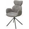 Стул VARDY 360 град.поворот. Темно-серый  букле XD841-16 / Серый, ®DISAUR | Интернет магазин мебели и декора LifeDekor