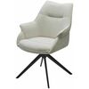 Стул OVE 360 град. поворот. RAVEN22 Бежево-белый, ткань / Черный, ®DISAUR | Интернет магазин мебели и декора LifeDekor