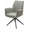 Стул YOZEF 360 град. поворот. KN01-04 Светло-серый, ткань / Черный, ®DISAUR | Интернет магазин мебели и декора LifeDekor