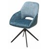 Стул BERRIES 360 град. Синий Loris-37, велюр/ темно-синий 7525-56, велюр/ черный каркас, DISAUR | Интернет магазин мебели и декора LifeDekor