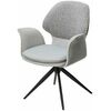 Стул LENNE 360 град. поворот., серый MILAN-450, ткань/ MOHAIR-151, ткань/ Черный, ®DISAUR | Интернет магазин мебели и декора LifeDekor