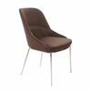 Кресло Etna коричневое, основание хром | Интернет магазин мебели и декора LifeDekor