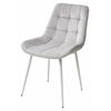 Стул ХОФМАН, цвет H-09 Светло-серый, велюр / белый каркас М-City | Интернет магазин мебели и декора LifeDekor