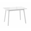 Cтол раздвижной со стеклом ТИРК RADIAL-94 (Белый/Белый) 94(126)х64 | Интернет магазин мебели и декора LifeDekor