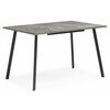 Стол деревянный Кортни 120 (160) x 80 бетон светлый / черный матовый | Интернет магазин мебели и декора LifeDekor
