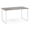 Стол деревянный Лиман 140 x 80 бетон светлый / белый матовый | Интернет магазин мебели и декора LifeDekor