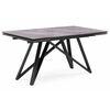 Стол стеклянный Вилсон 140(200)х80 серый мрамор / черный | Интернет магазин мебели и декора LifeDekor