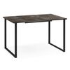 Стол деревянный Лиман 117 (157) x 77 бетон темный / черный матовый | Интернет магазин мебели и декора LifeDekor